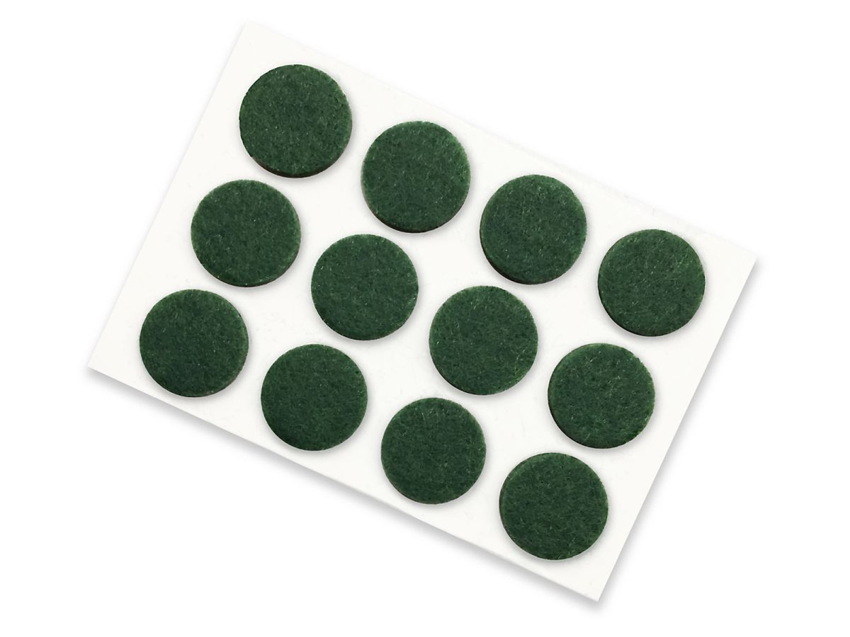 1/2-Inch Self-Adhesive Felt Furniture Pads, 24-Pack, Green