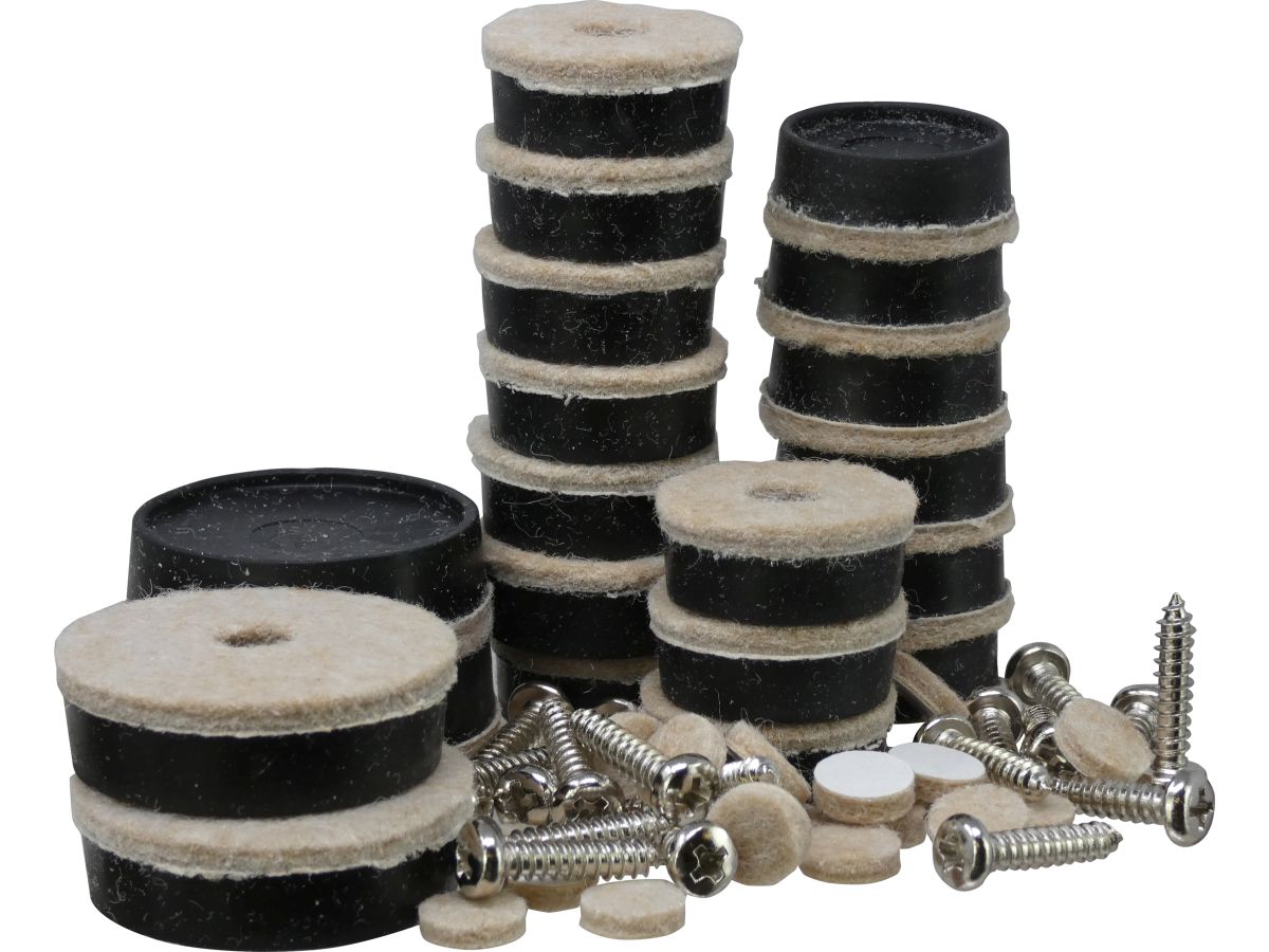 1" & 1-1/2-Inch Cups, Felt Gard Plus Value Pack