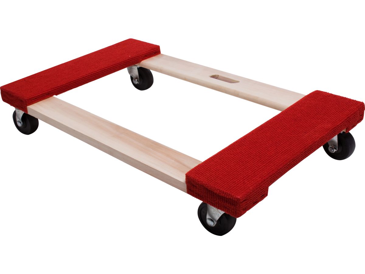 Carpeted Solid Wood Moving Dolly