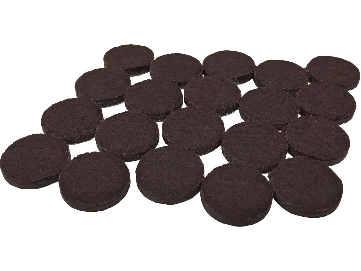 3/4-Inch Heavy Duty Self-Adhesive Felt Furniture Pads, 20-Pack, Brown