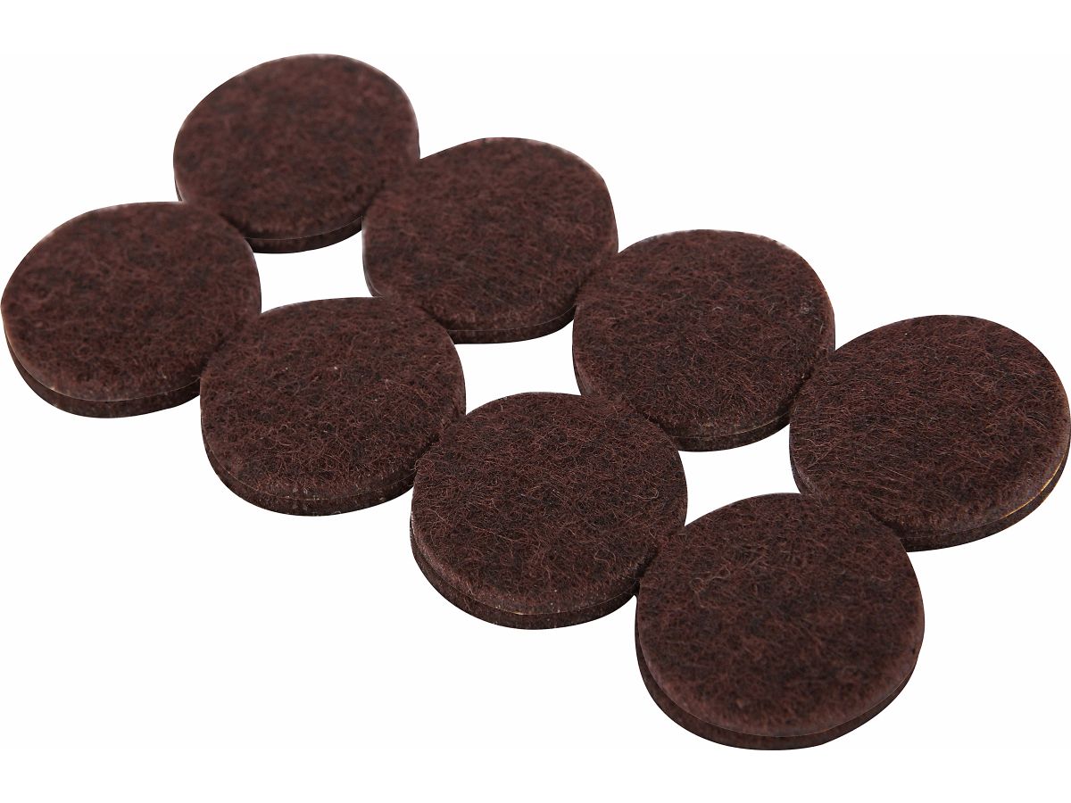 1-Inch Heavy Duty Self-Adhesive Felt Furniture Pads, 16-Pack, Brown