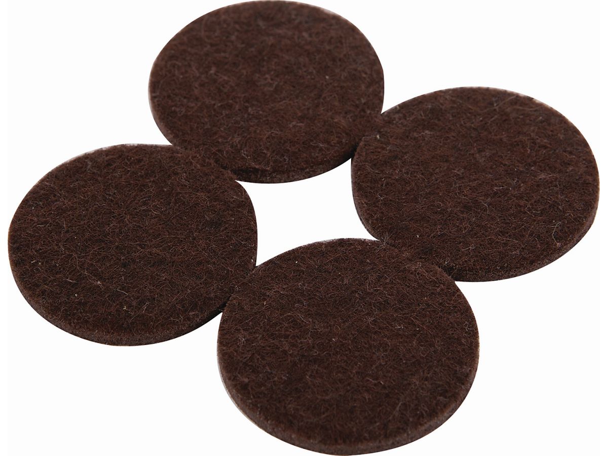 1-1/2-Inch Heavy Duty Self-Adhesive Felt Furniture Pads, 24-Count, Brown