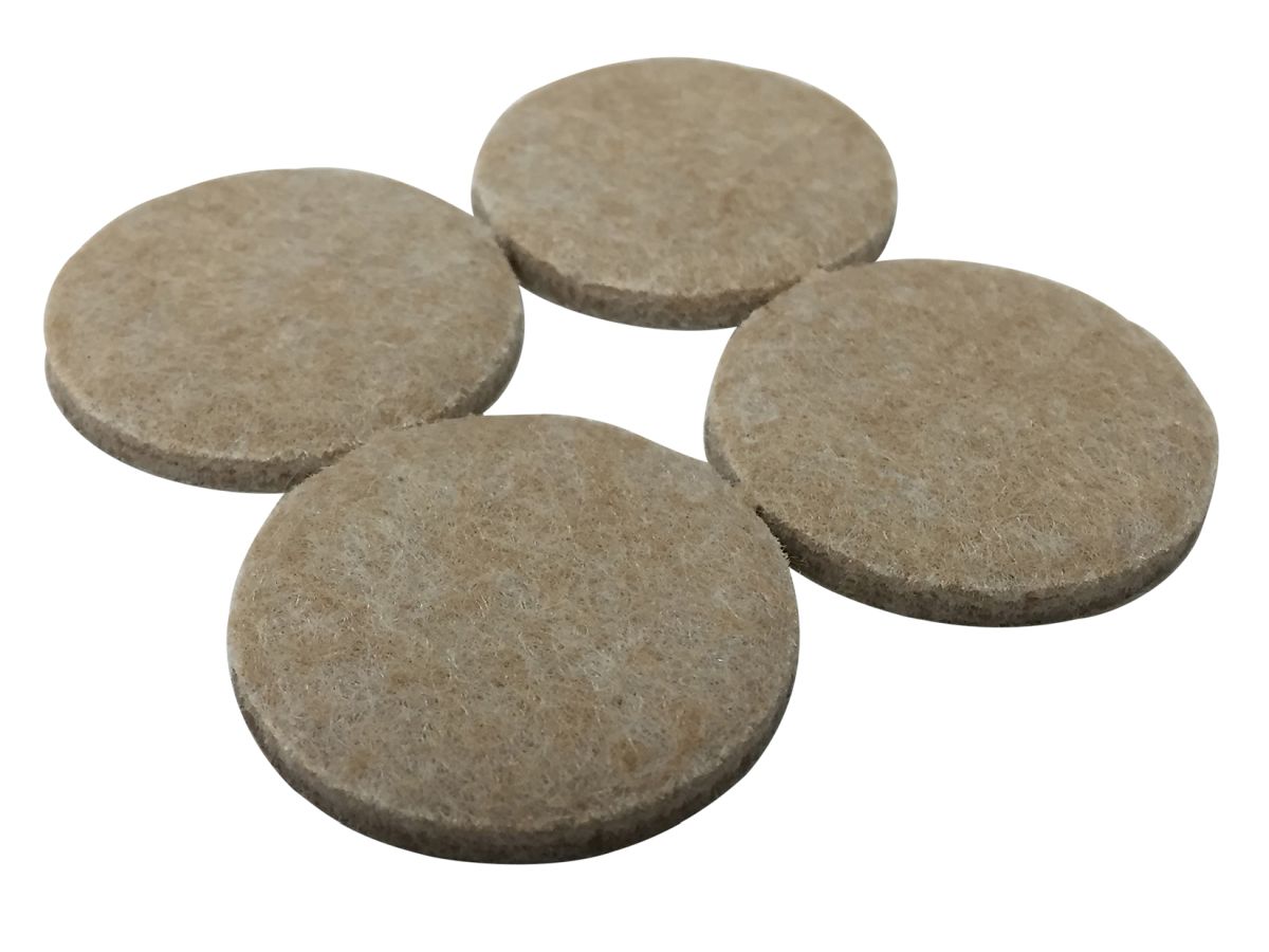 2-Inch Heavy Duty Self-Adhesive Felt Furniture Pads, 4-Pack, Beige