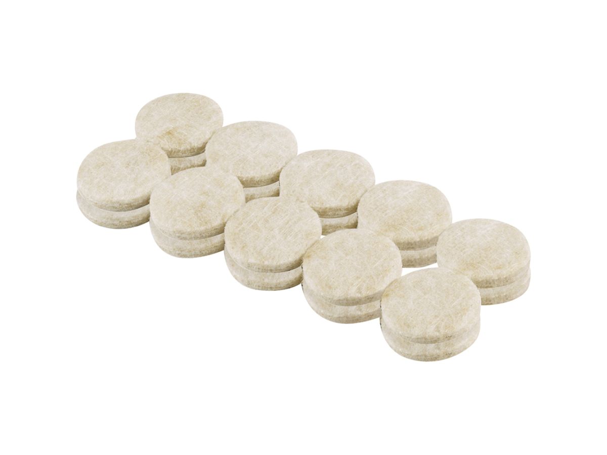 3/4-Inch Heavy Duty Self-Adhesive Felt Furniture Pads, 20-Pack, Beige