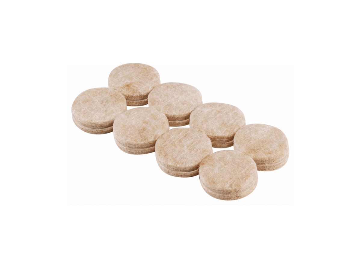 1-Inch Heavy Duty Self-Adhesive Felt Furniture Pads, 16-Pack, Beige