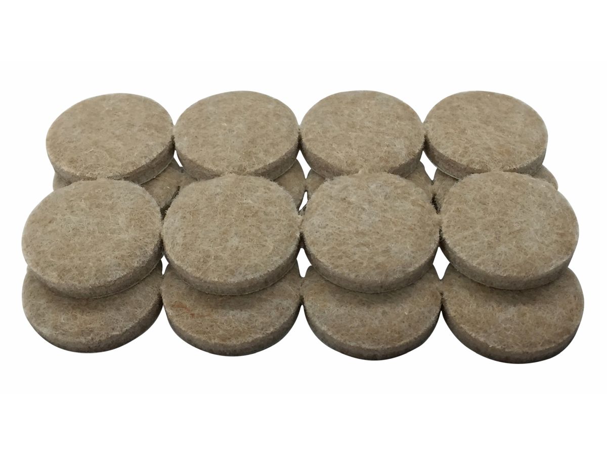 1-Inch Heavy Duty Self-Adhesive Felt Furniture Pads, 16-Pack, Beige