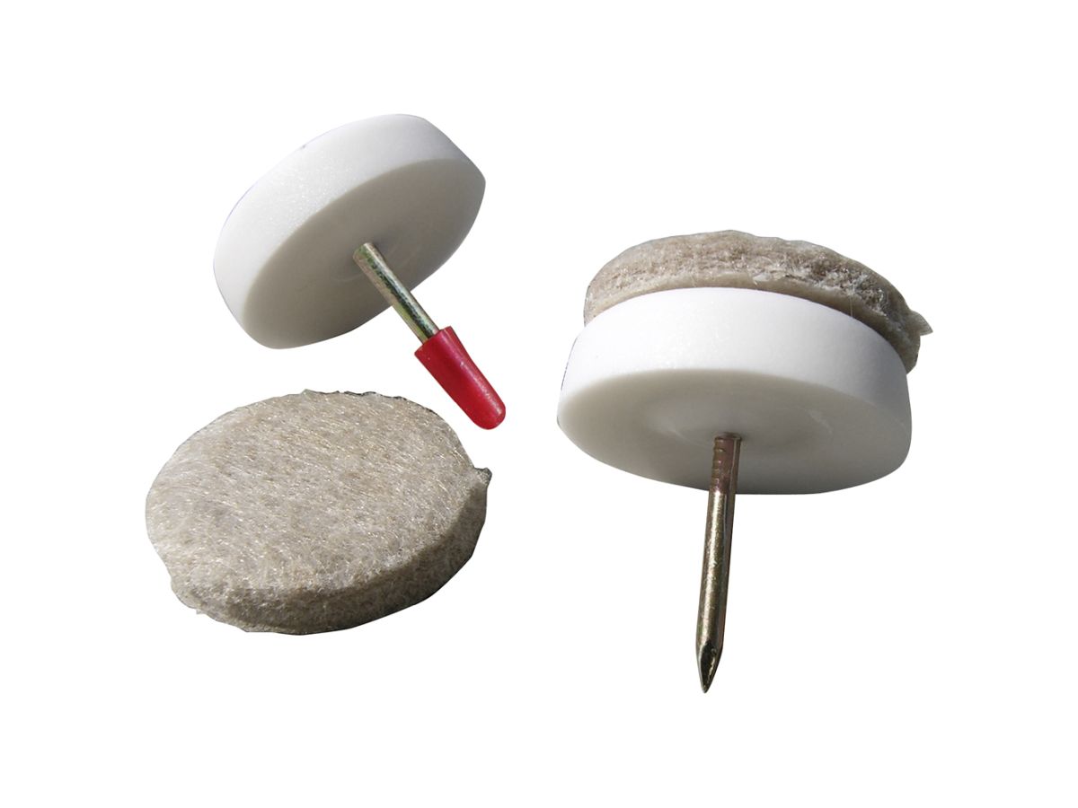 1-Inch  Nail On Furniture Glides with Felt Pads, 8-Pack