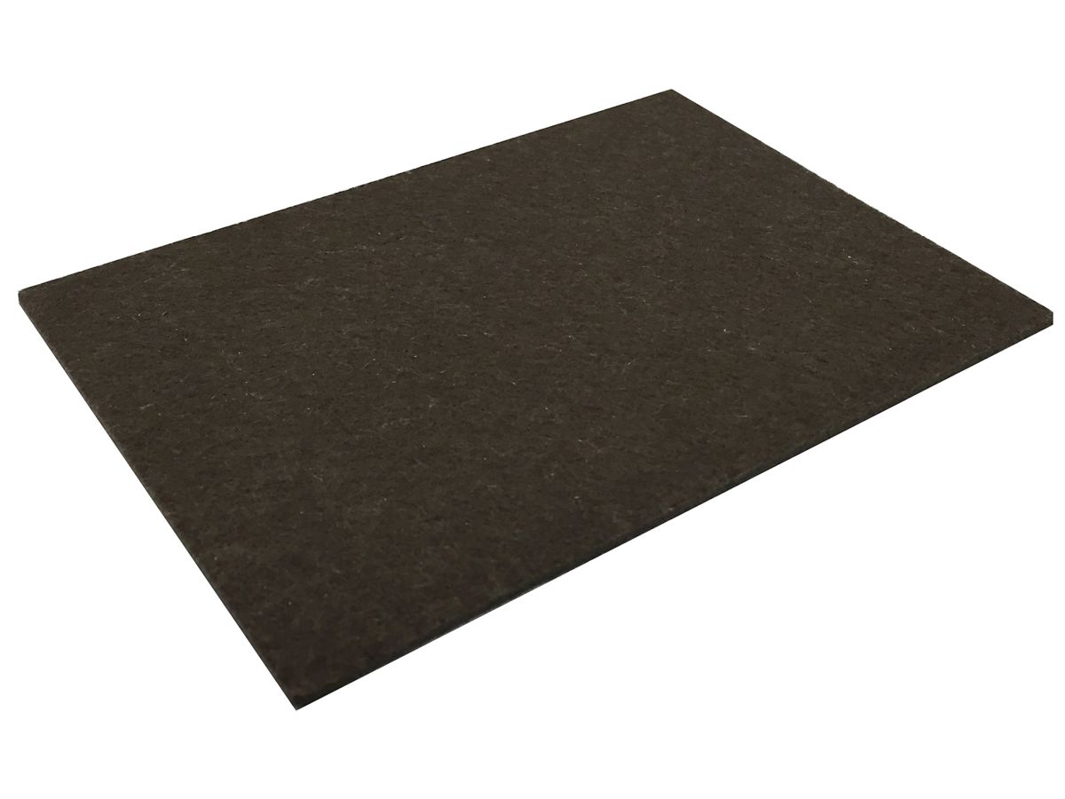 4-1/2-Inch x 6-Inch Self-Adhesive Felt Furniture Pads, 2-Pack, Brown