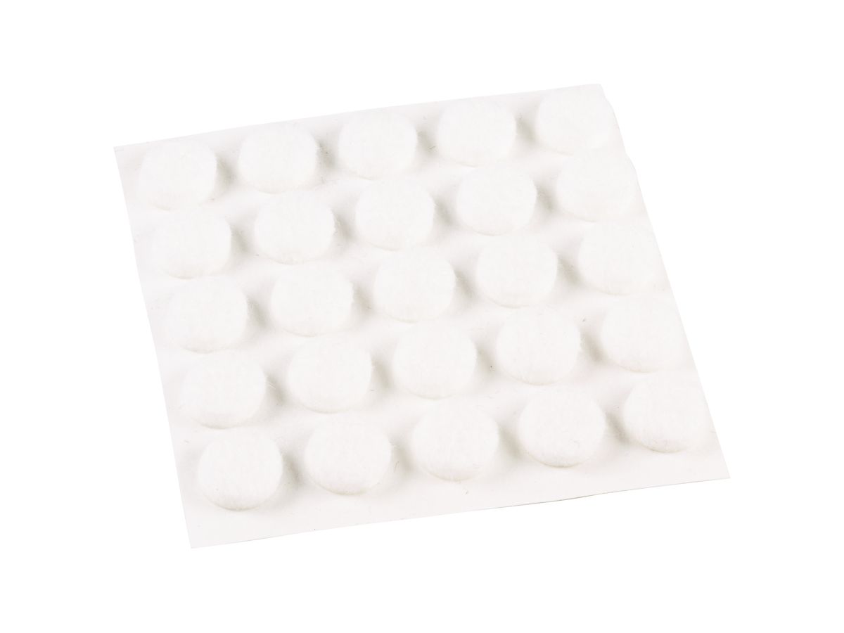 3/8-Inch Self-Adhesive Felt Furniture Pads, 75-Pack, White