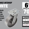 6 pouces Cast Iron Swivel Caster, 900-lb Capacité de charge