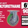 6-Inch Polyurethane Rigid Caster, 900-lb Load Capacity