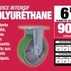 6-Inch Polyurethane Rigid Caster, 900-lb Load Capacity