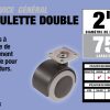 2-Inch Swivel Soft Tread Furniture Caster Plate Mount
