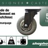 5 pouces Lisse Designer Caster, Chrome Spokes