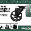 3 pouces Mag Designer Casters, Bling noir