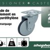 2 pouces Soucoupe Designer Casters, Petite aluminium