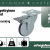 2 pouces Soucoupe Designer Casters, Aluminium Petite w / Brake