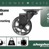 3 pouces Mag Designer Casters, Chrome Bling