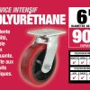 6-Inch Polyurethane Swivel Caster, 900-lb Load Capacity