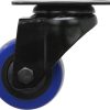 Caster pivotant noir et bleu de 2 pouces