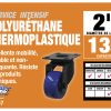 Caster pivotant noir et bleu de 2 pouces