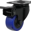 2 pouces Noir et Bleu TPU Swivel Castger avec frein de verrouillage total