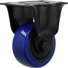Caster rigide TPU noir et bleu de 3 pouces
