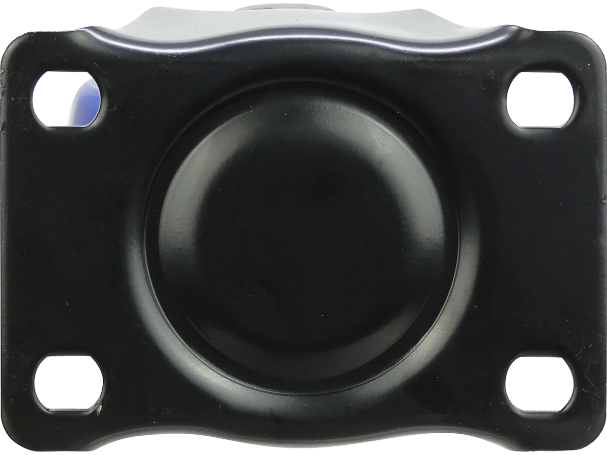 3-inch Black & Blue TPU Rigid Caster