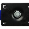 3-inch Black & Blue TPU Swivel Caster 