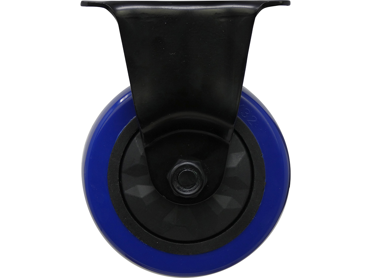 4-inch Black & Blue TPU Rigid Caster